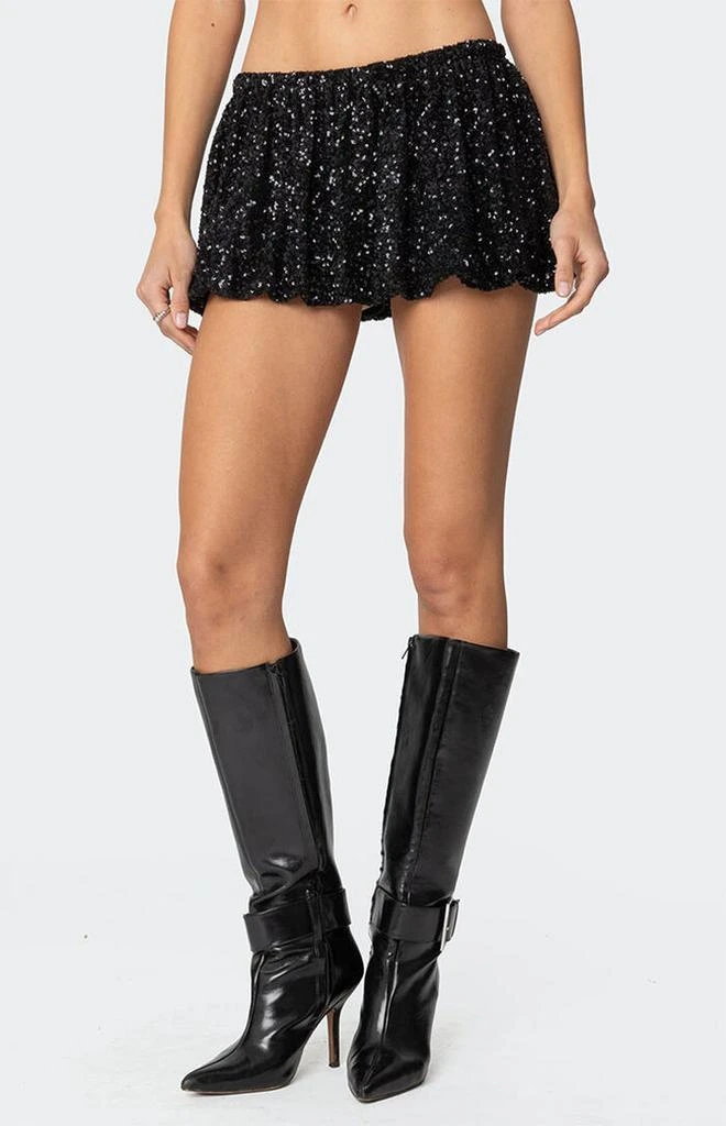 Edikted Sequin Bubble Micro Skort 2