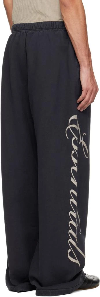 Essentials Black Holiday Heavy Fleece Lounge Sweatpants 3