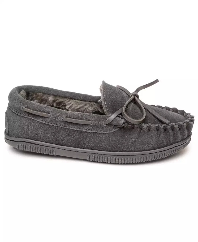 Minnetonka Little Boys Pile Lined Hardsole Moccasin Slippers 2