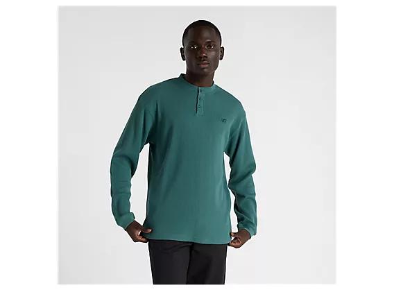 New Balance Waffle Knit Long Sleeve Henley