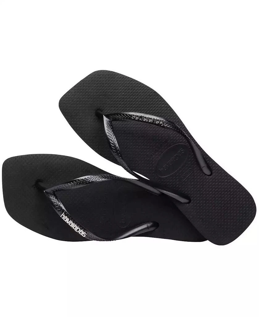 Havaianas Women's Slim Square Logo Metallic Sandals 3
