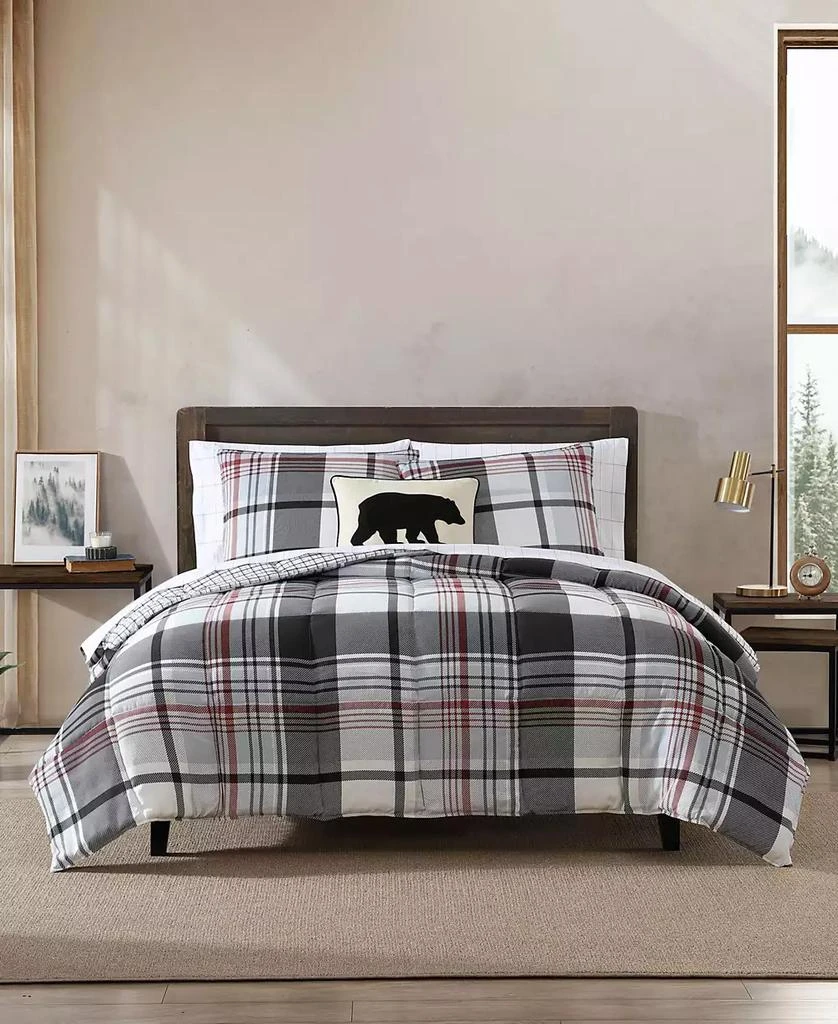 Eddie Bauer Normandy Plaid Micro Suede Down Alternative Reversible 2 Piece Comforter Set 1