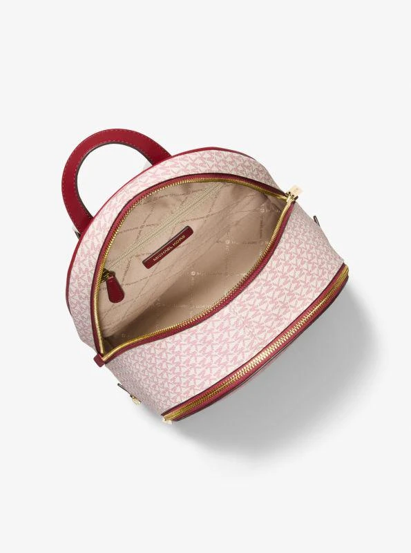 Michael Kors Rhea Medium Metallic Signature Logo Backpack 2