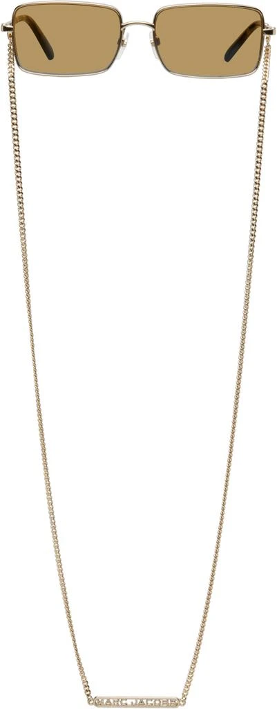 Marc Jacobs Gold Metal Logo Chain Sunglasses 1