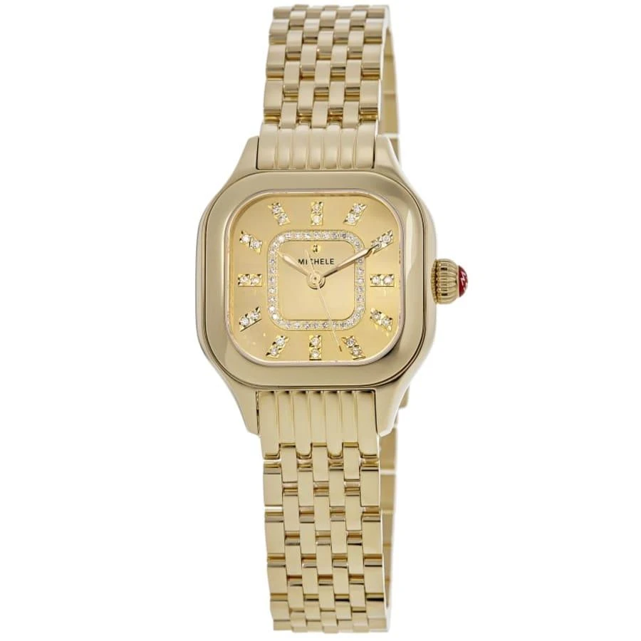 Michele Meggie Diamond Gold Tone Dial 18K Gold-Plated Steel Women's Watch MWW33B000013 1