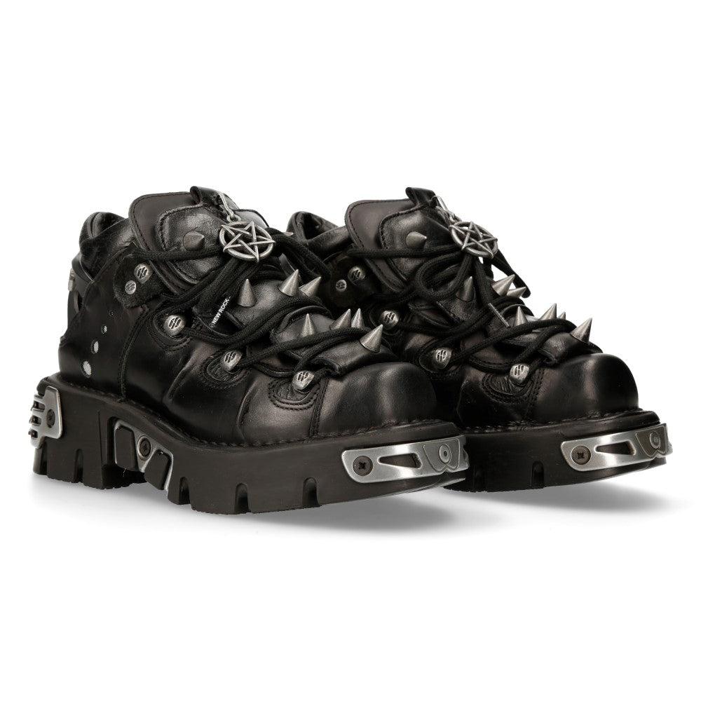 NewRock 110-S1 Bootie Metal Spikes Goth Punk Laced