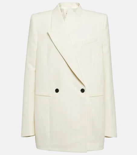 Khaite Malek striped cotton tuxedo jacket 1
