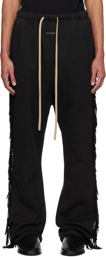 Fear of God Black Fringe Sweatpants