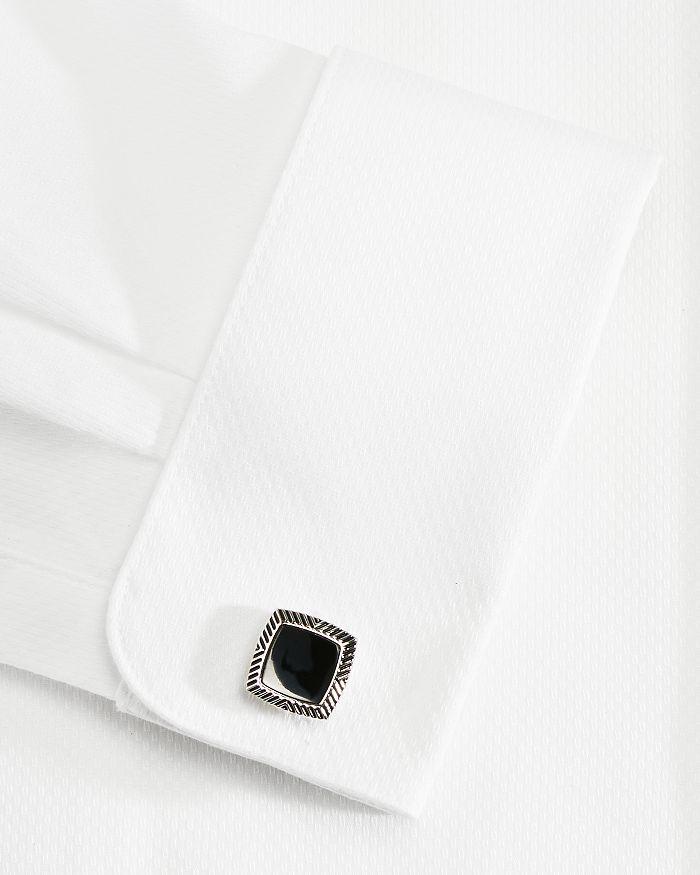 LINK UP Onyx Square Cufflinks