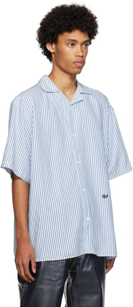 Eytys SSENSE Exclusive Blue & White Alonzo Shirt 2