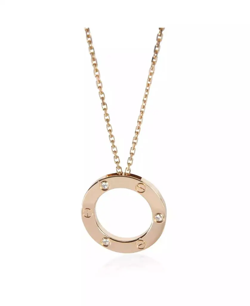 Cartier Rose Gold Diamond Love Pendant