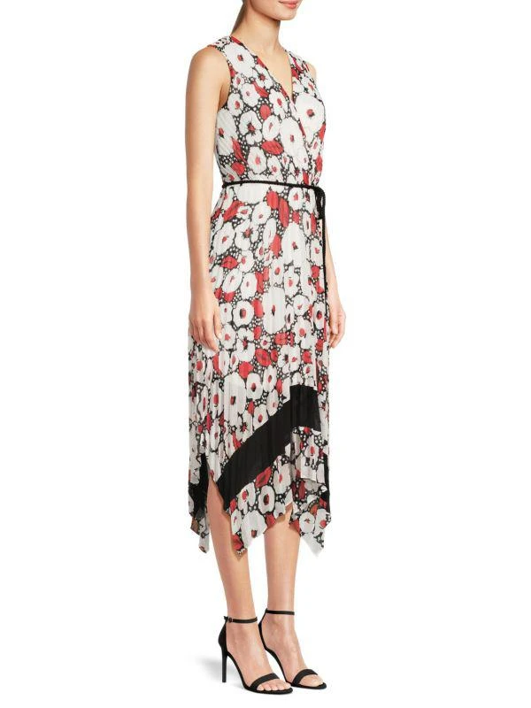 Karl Lagerfeld Paris Floral Surplice Midi Dress 3