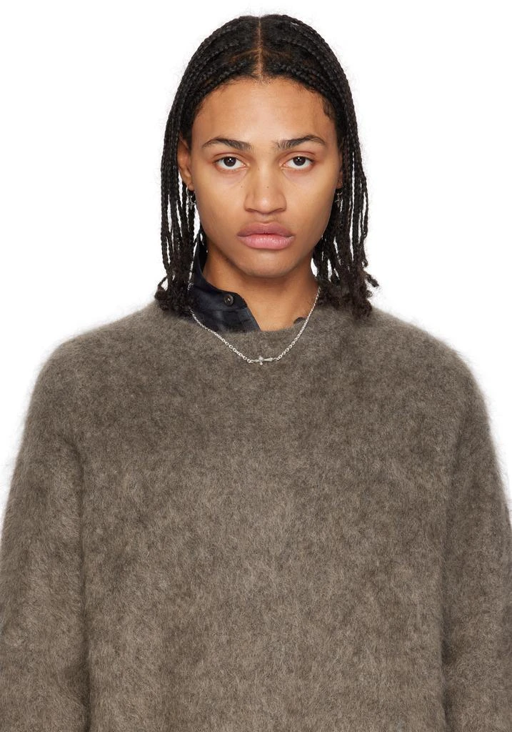 Stolen Girlfriends Club SSENSE Exclusive Silver Gothic Side Cross Necklace 2