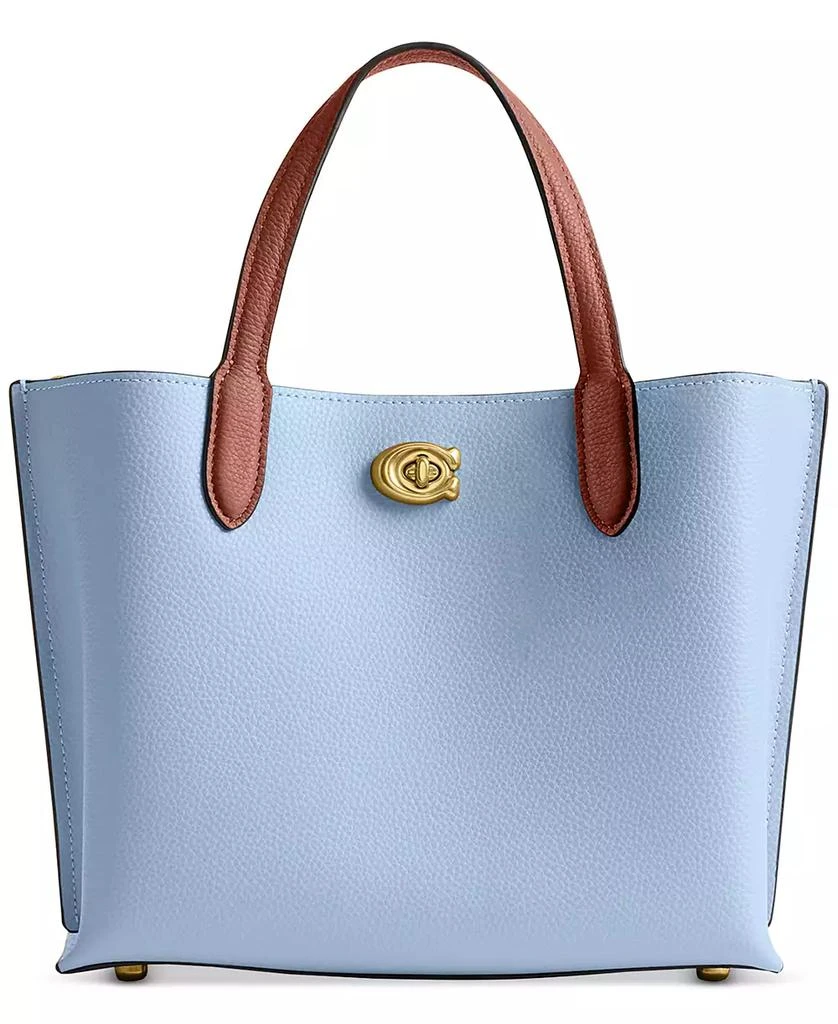 Coach Polished Pebble Leather Willow Tote 24 with Convertible Straps 1