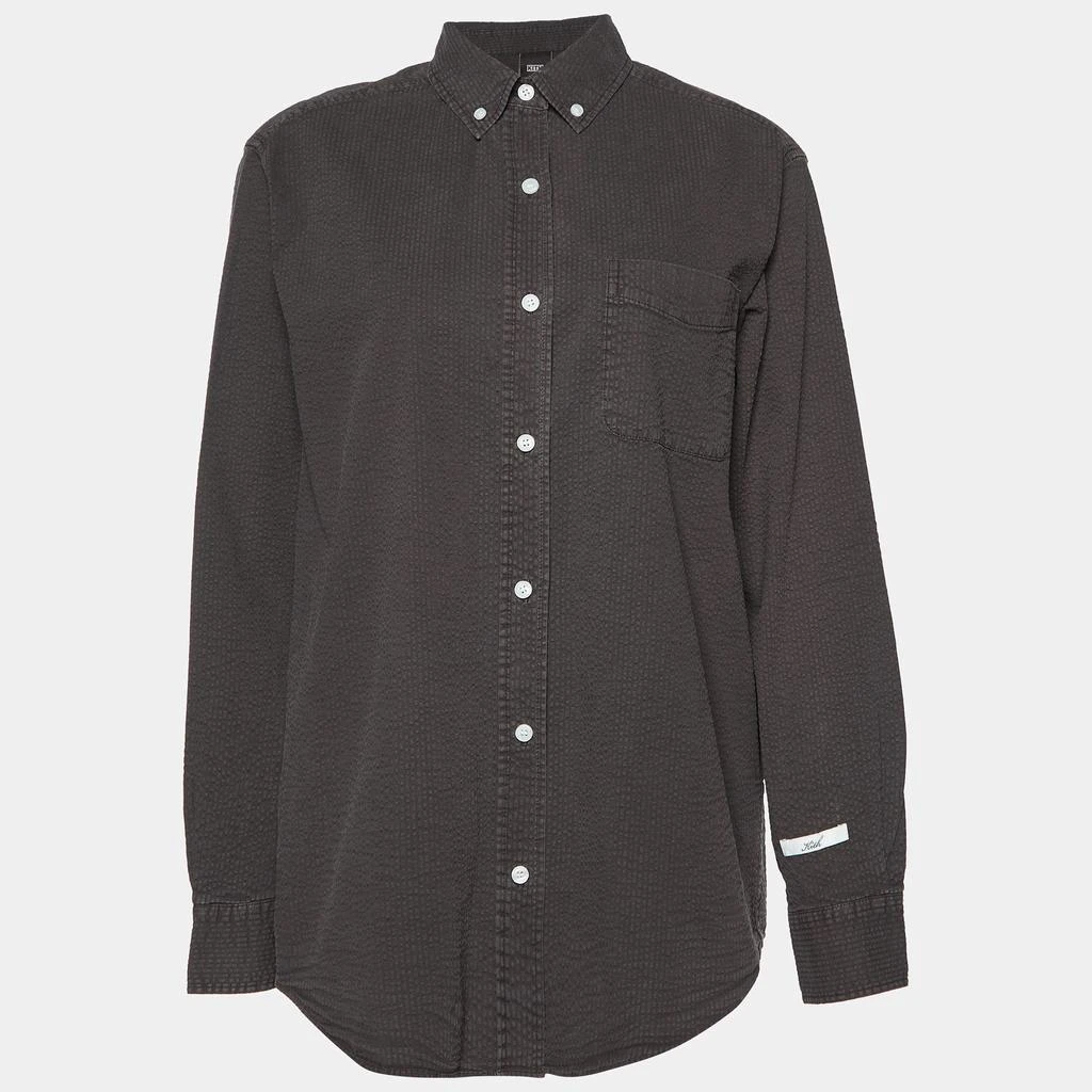 Kith Kith Brown Cotton Seersucker Ora Button Down Shirt XS 1