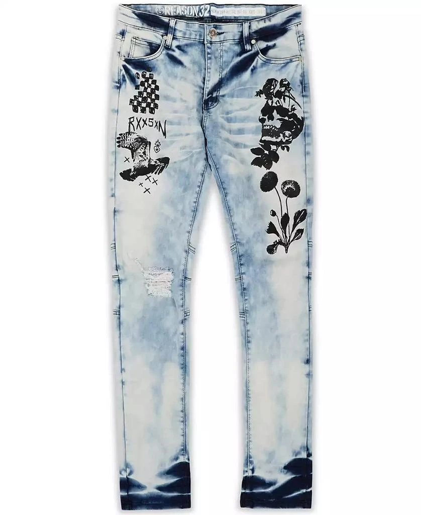 Reason Men's Big and Tall Reach Skinny Denim Jeans 1