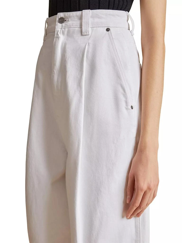 Khaite Ashford Pleated Tapered Jeans 3