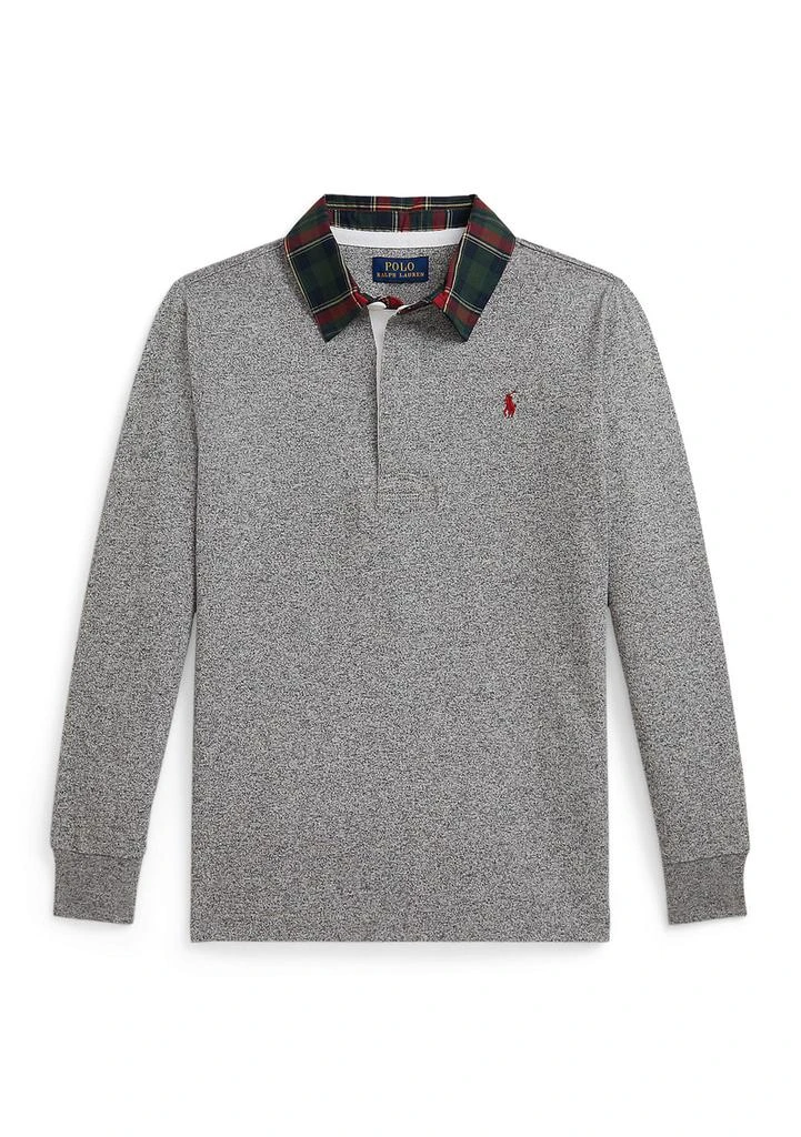 Ralph Lauren Boys 2-7 Plaid-Collar Cotton Jersey Rugby Shirt