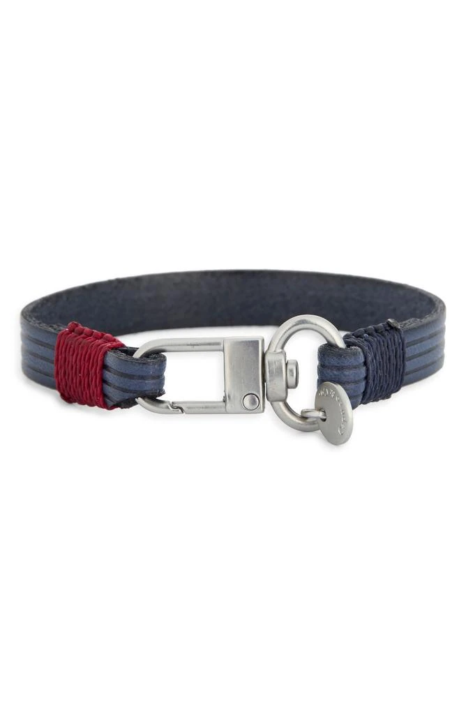 Caputo 
Co. Men
s Embossed Multistripe Leather Bracelet
