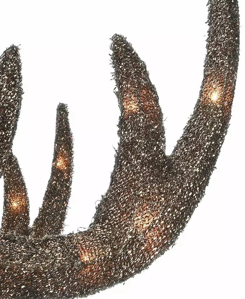 National Tree Company 60", 52" & 36" Champagne Glittered Deer Family of 3 with Clear Lights 4
