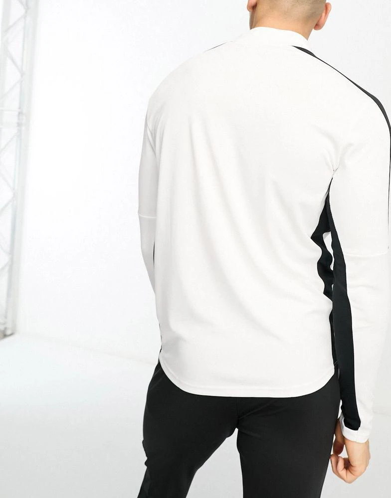 NIKE Nike Football Academy 23 1/4 zip sweatshirt in white 4