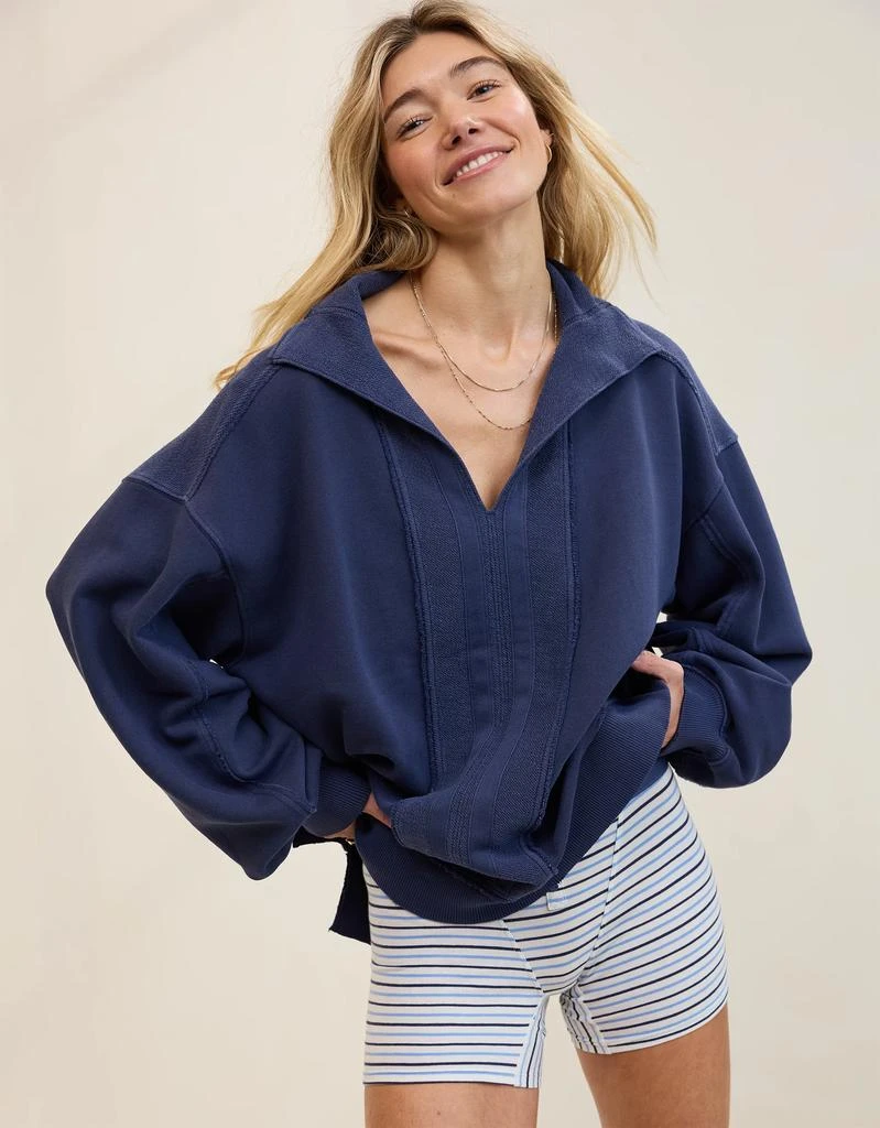 Aerie Aerie Starry Skies Open Neck Sweatshirt 5