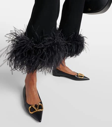 Valentino VLogo leather ballet flats 7