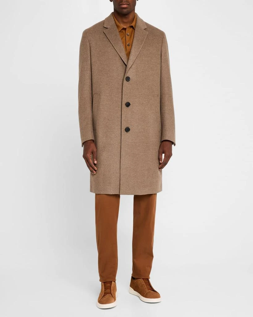 Zegna Men's Trofeo Wool-Cashmere Overcoat 2