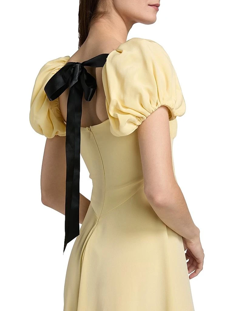 Rodarte Silk Back Bow Midi-Dress 6