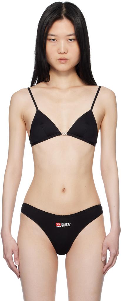 DIESEL ①UFSB-MARLYN BRA ② UFST-D-STRING Diesel Black Usfb-Marlyn Bra - Lingerie - BeyondStyle
