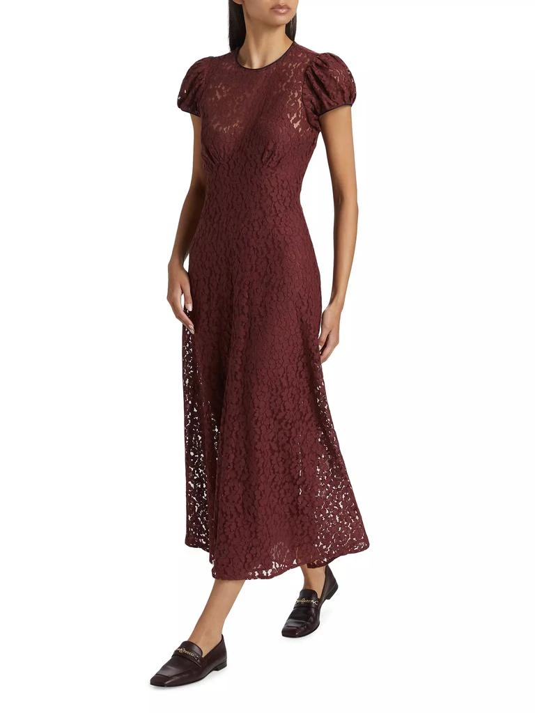 DÔEN Katarina Lace Fit & Flare Short-Sleeve Midi-Dress 2