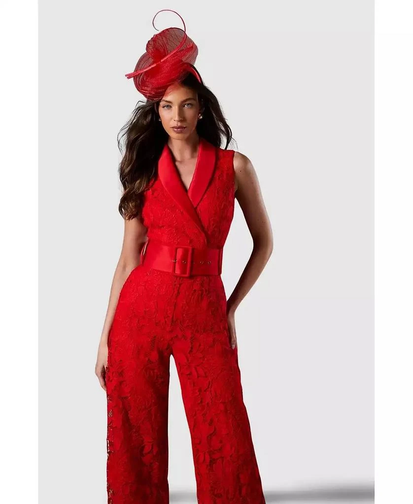 Coast Women's Lisa Lace Belted Jumpsuit 4