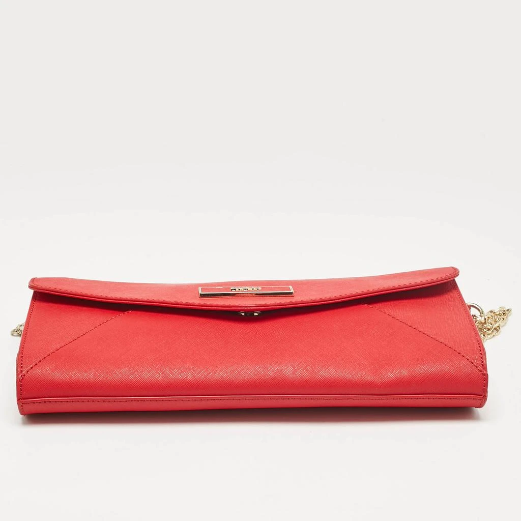 DKNY DKNY Red Leather Logo Flap Shoulder Bag 6