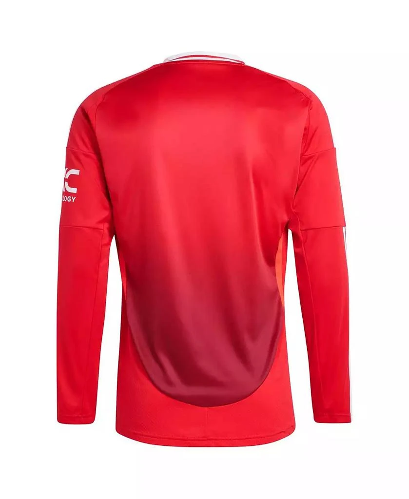 Adidas Men's Red Manchester United 2024/25 Home Long Sleeve Replica Jersey 3