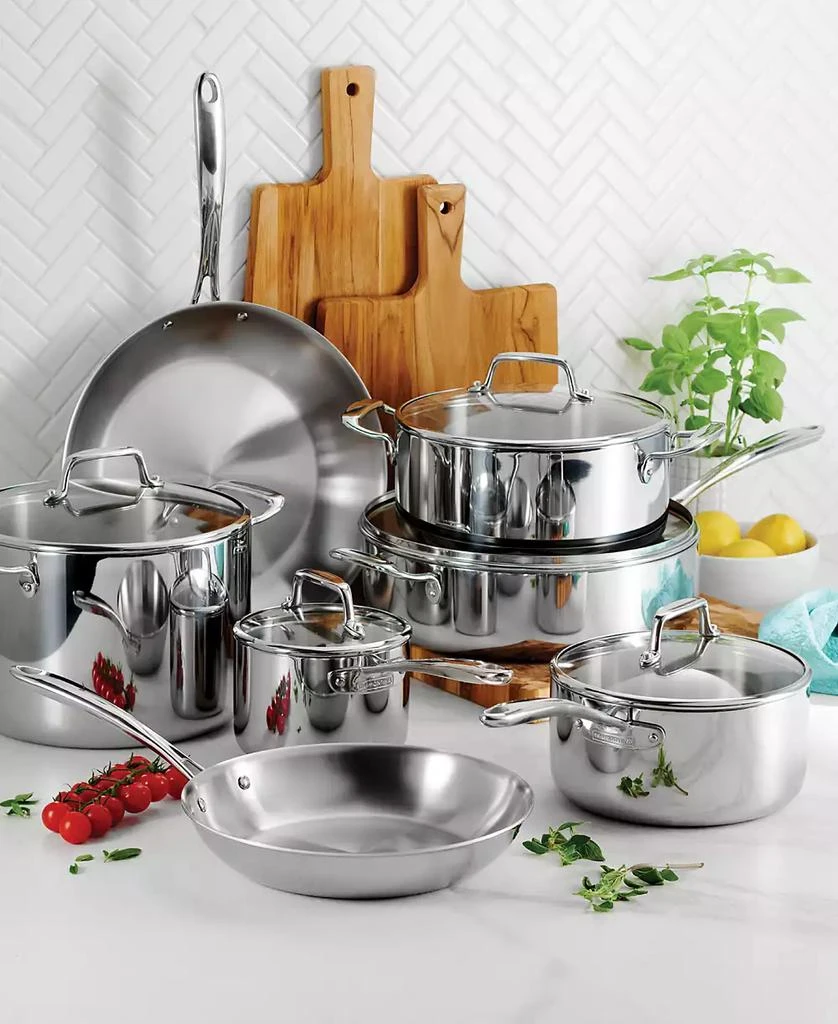 Tramontina TriPly Clad Stainless Steel Glass Lid 12 Pc Cookware Set 2