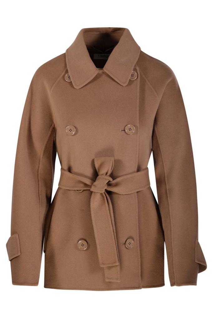 Max Mara Sportmax V-Neck Long-Sleeved Coat - Jackets - Save