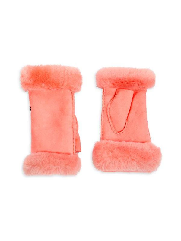 UGG Shearling Lined Leather Fingerless Gloves 1