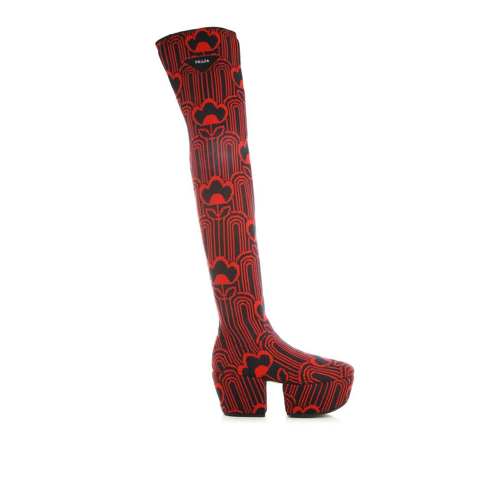 Prada Prada Jaquard Embroidered Boots 1