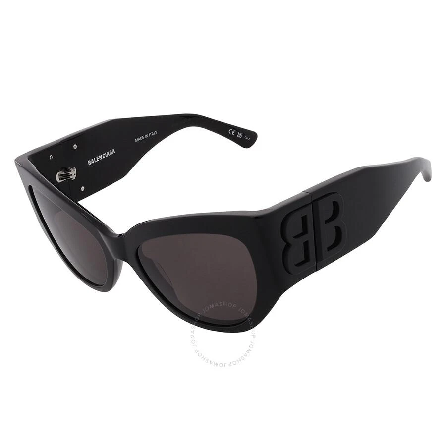 Balenciaga Grey Butterfly Ladies Sunglasses BB0322S 001 57 3