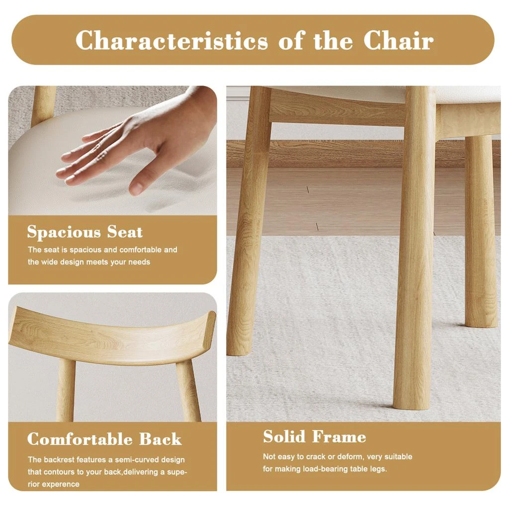 Streamdale Furniture Streamdale 43" Folding Dining Table Set with 2 Chairs, Wild Oak Veneer, Space Saving 3