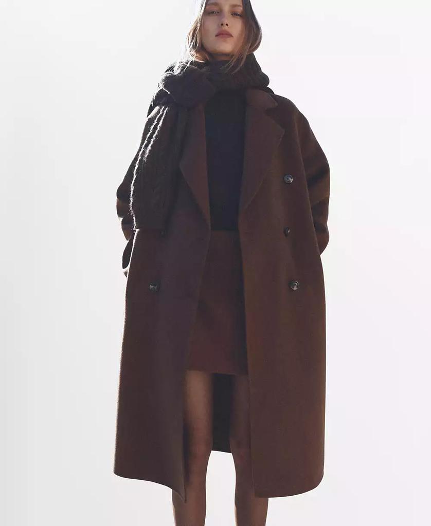 Mango Women's Double-Breasted Wool Coat