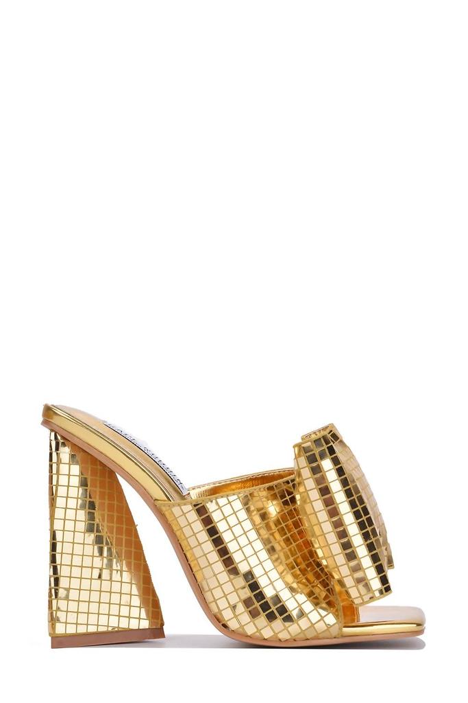 Cape Robbin Disco Bow Shoes In Gold