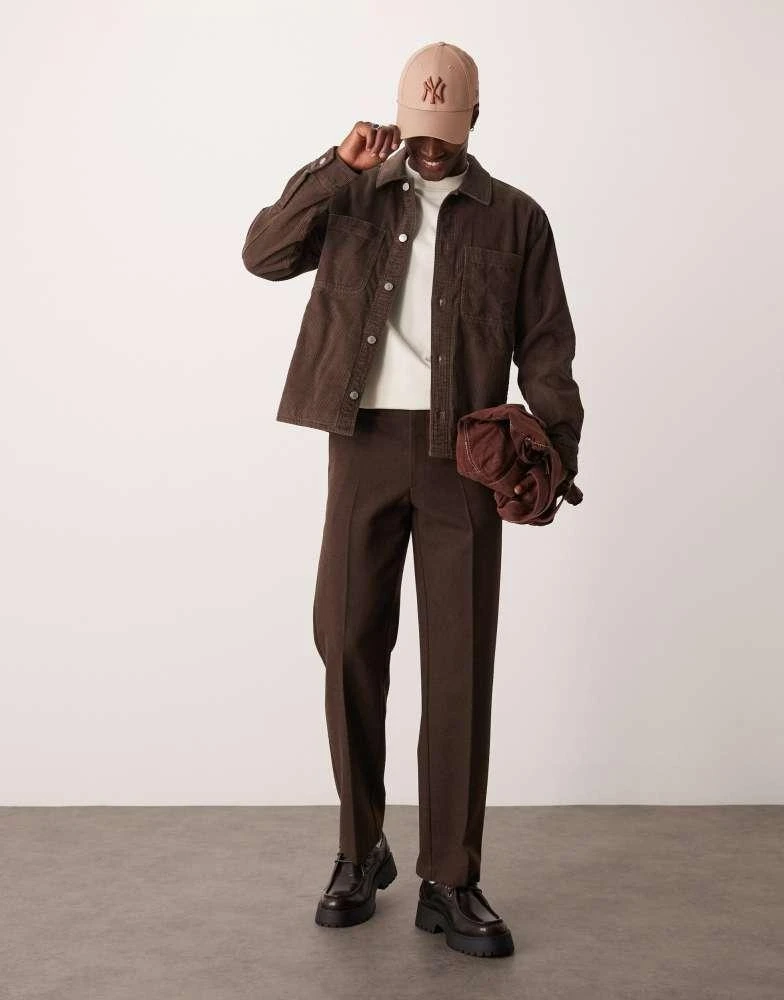 Abercrombie & Fitch Abercrombie & Fitch washed cord overshirt in brown 2