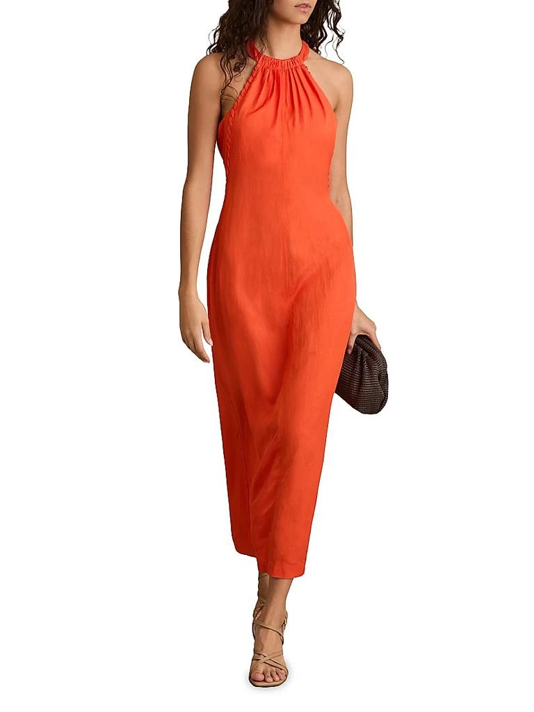 REISS Erika Craft-Stitch Halterneck Dress 2