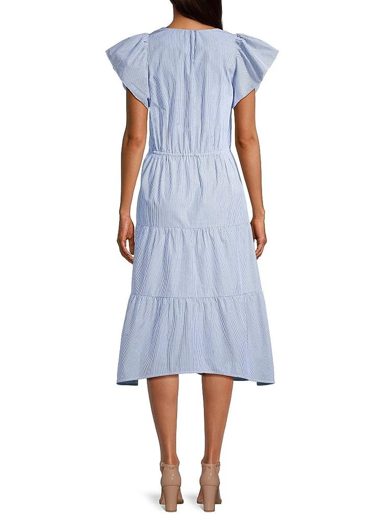 Birds of Paradis Kristi Striped Tiered Midi-Dress 5