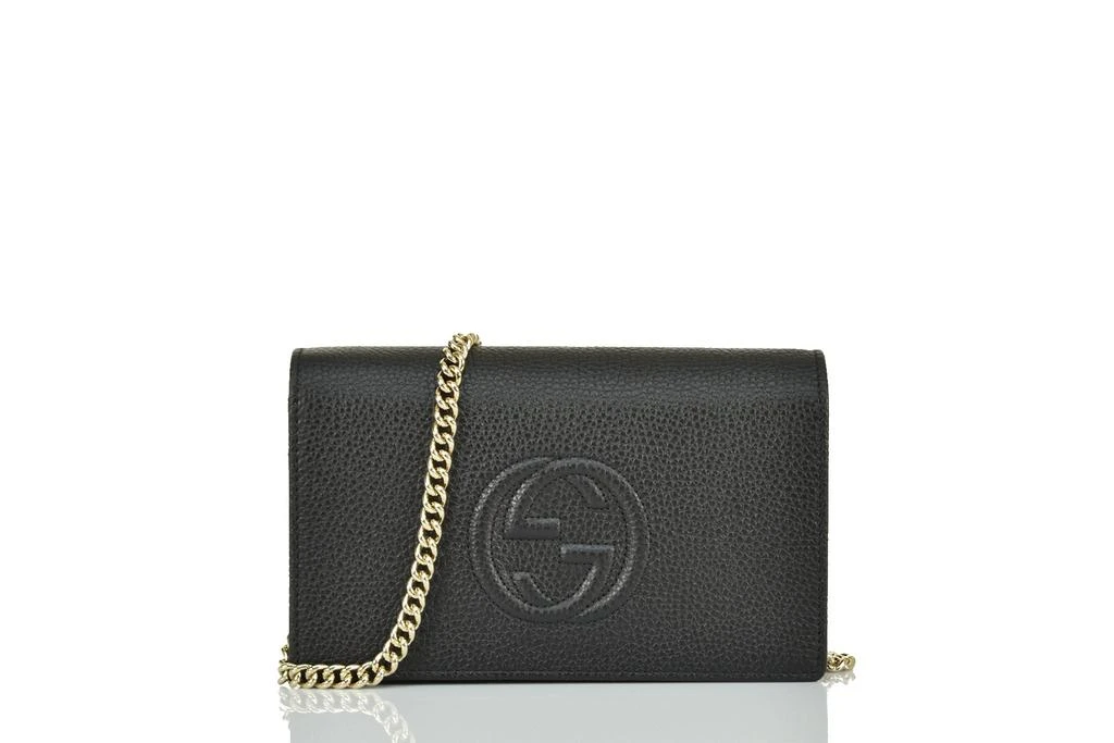 Gucci Gucci Soho Handbag Black Women's Leather Cellarius Mod. 598211 A7M0G 1000 1