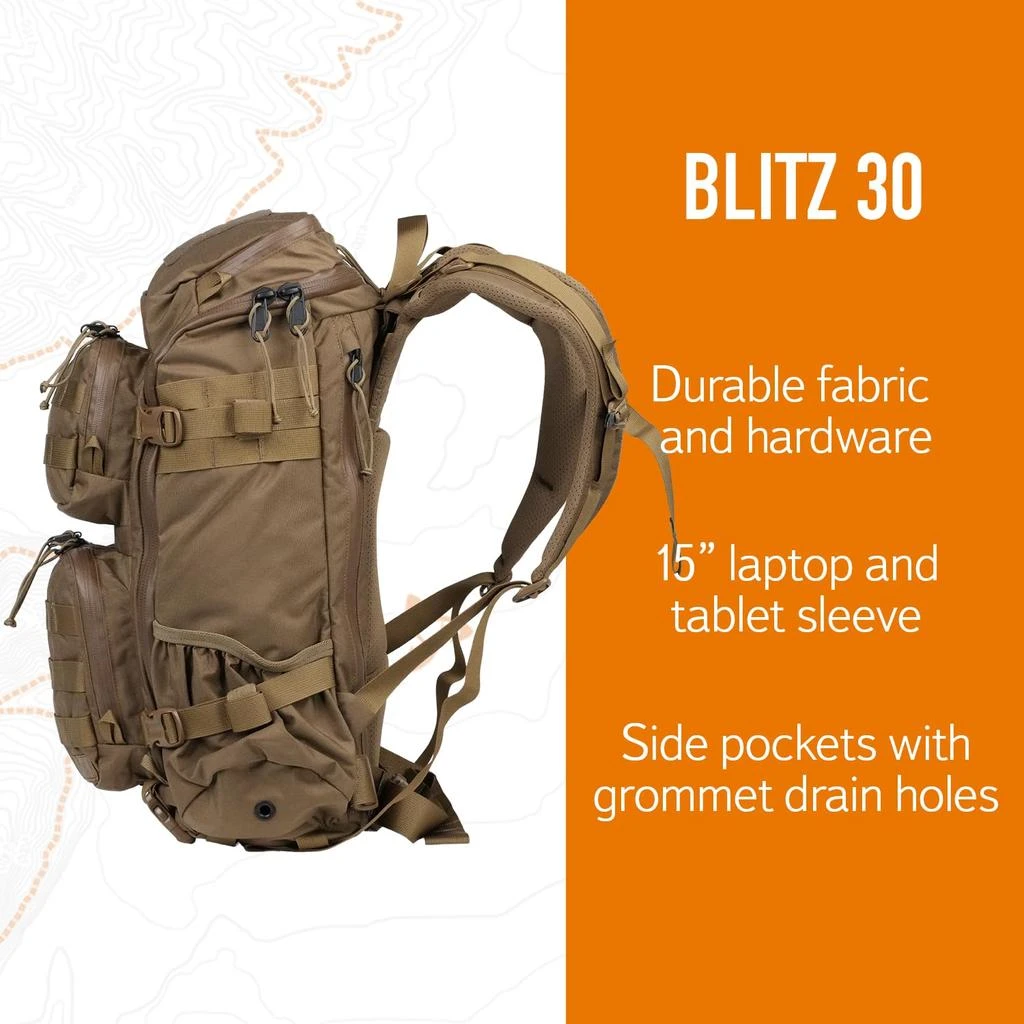 Mystery Ranch Mystery Ranch Blitz 30 Backpack – Tactical Daypack with Waistbelt
Padded Laptop Sleeve – Coyote, 30L, L/XL 5
