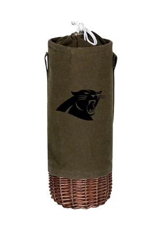 Heritage Nfl Carolina Panthers Malbec Insulated Canvas And Willow Wine Bottle Basket 1