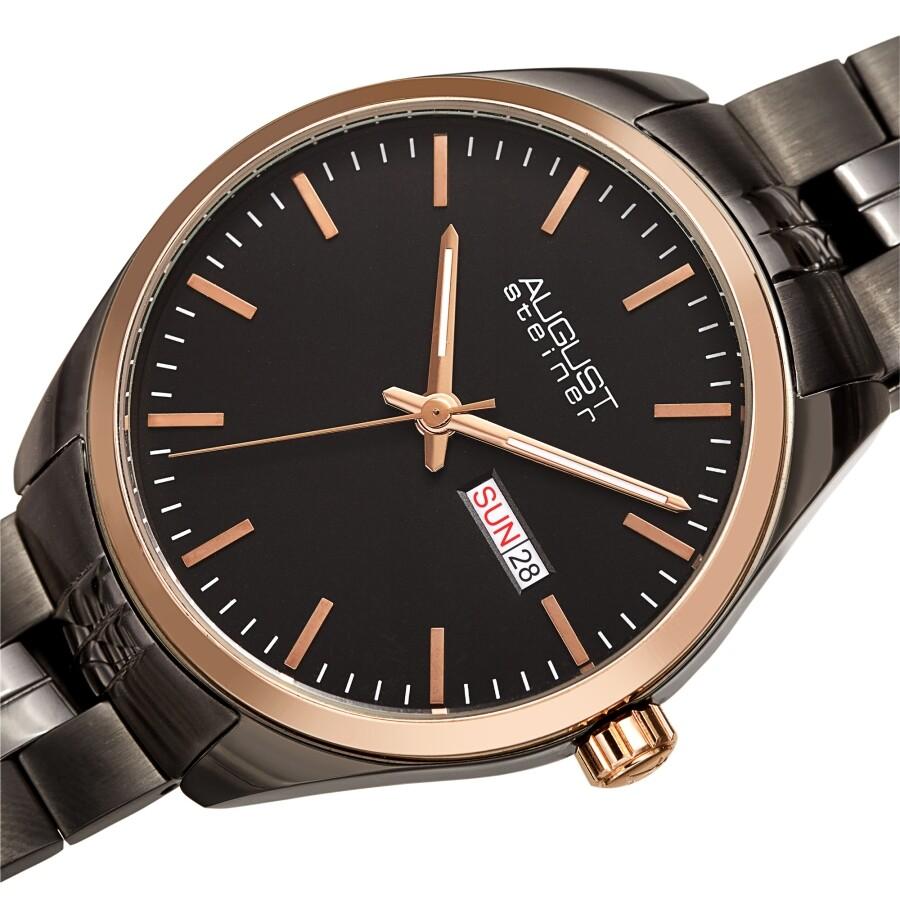August Steiner Quartz Black Dial Men's Watch AS8271GNR