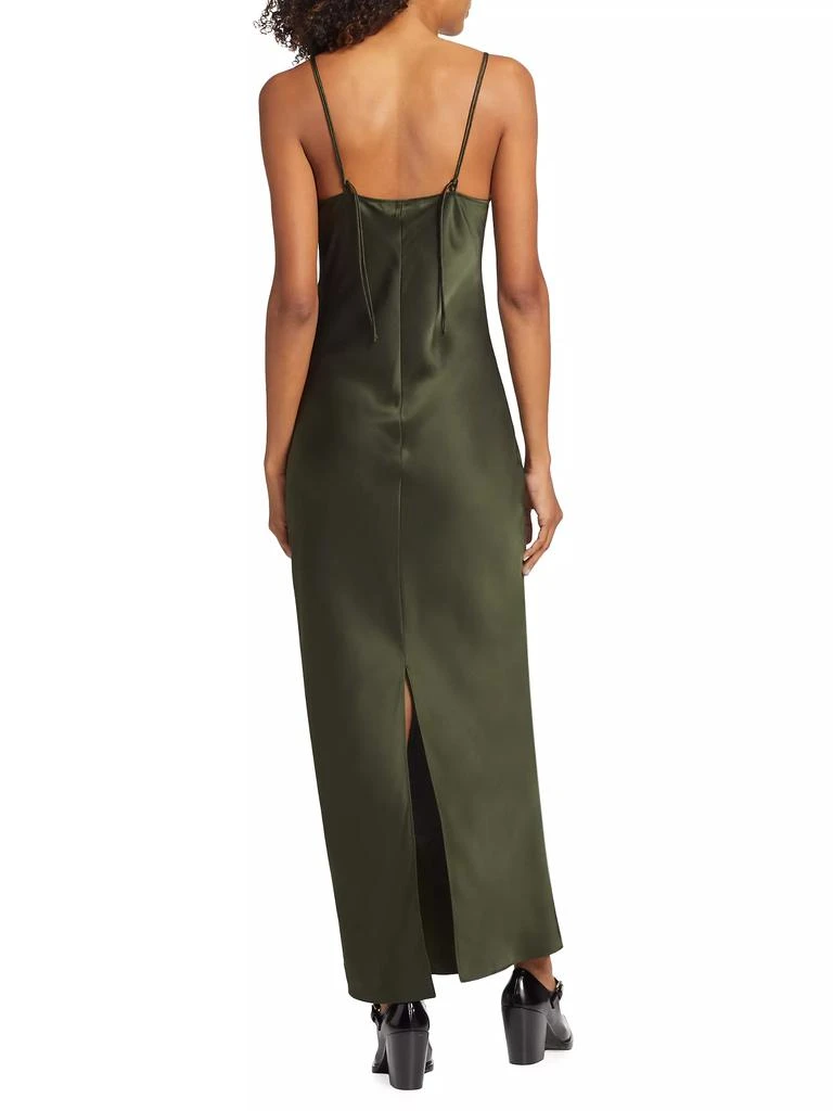 FRAME Silk Fitted Maxi Dress 5